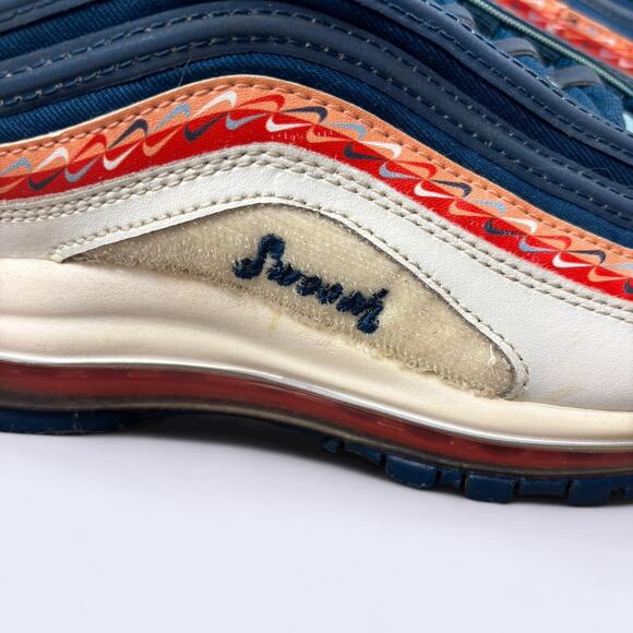 Nike Air Max 97 Size 7Y W8.5 Blue White Swoosh - Picture 2 of 8